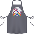 Santa Claus Riding a Unicorn Christmas Xmas Cotton Apron 100% Organic Steel