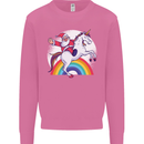 Santa Claus Riding a Unicorn Christmas Xmas Mens Sweatshirt Jumper Azalea