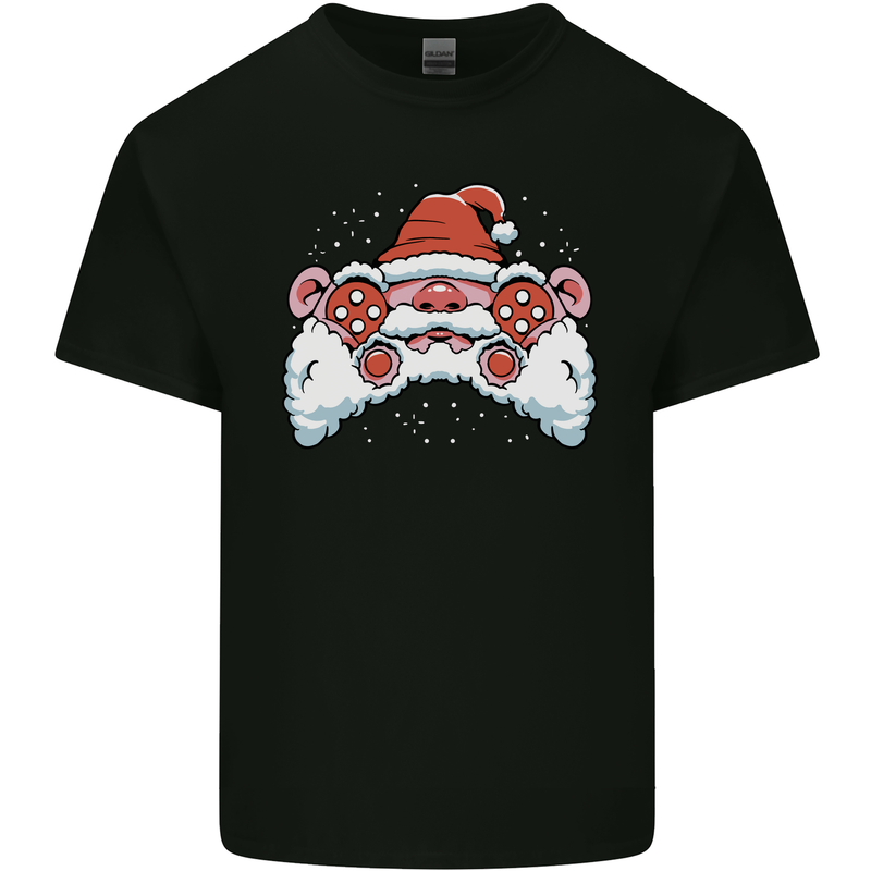 Santa Controller Video Games Gaming Joypad Xmas Kids T-Shirt Childrens Black