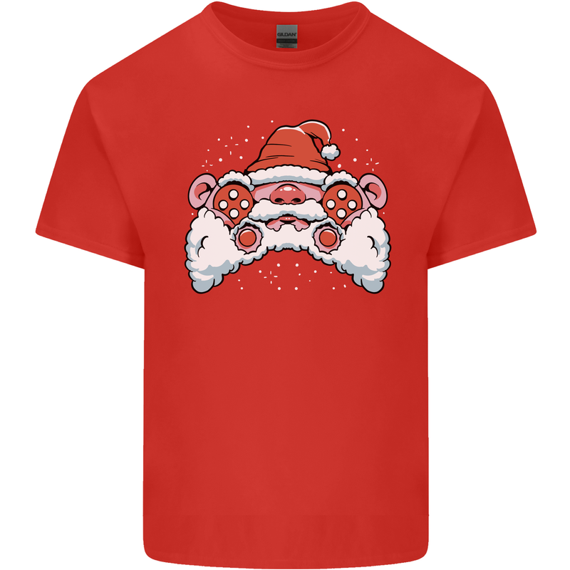 Santa Controller Video Games Gaming Joypad Xmas Kids T-Shirt Childrens Red