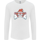 Santa Controller Video Games Gaming Joypad Xmas Mens Long Sleeve T-Shirt White