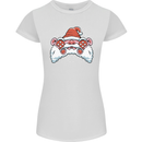 Santa Controller Video Games Gaming Joypad Xmas Womens Petite Cut T-Shirt White