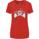 Santa Controller Video Games Gaming Joypad Xmas Womens Wider Cut T-Shirt Red
