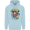Santa Monster Japanese Christmas Xmas Childrens Kids Hoodie Light Blue