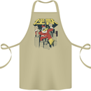 Santa Monster Japanese Christmas Xmas Cotton Apron 100% Organic Khaki