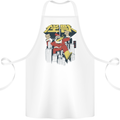 Santa Monster Japanese Christmas Xmas Cotton Apron 100% Organic White