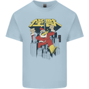 Santa Monster Japanese Christmas Xmas Kids T-Shirt Childrens Light Blue