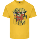 Santa Monster Japanese Christmas Xmas Kids T-Shirt Childrens Yellow