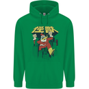 Santa Monster Japanese Christmas Xmas Mens 80% Cotton Hoodie Irish Green