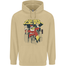 Santa Monster Japanese Christmas Xmas Mens 80% Cotton Hoodie Sand