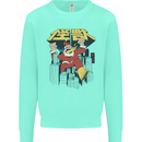 Santa Monster Japanese Christmas Xmas Mens Sweatshirt Jumper Peppermint