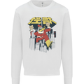 Santa Monster Japanese Christmas Xmas Mens Sweatshirt Jumper White