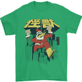Santa Monster Japanese Christmas Xmas Mens T-Shirt 100% Cotton Irish Green