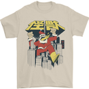 Santa Monster Japanese Christmas Xmas Mens T-Shirt 100% Cotton Sand
