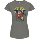 Santa Monster Japanese Christmas Xmas Womens Petite Cut T-Shirt Charcoal