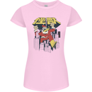 Santa Monster Japanese Christmas Xmas Womens Petite Cut T-Shirt Light Pink