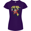 Santa Monster Japanese Christmas Xmas Womens Petite Cut T-Shirt Purple