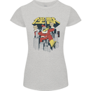 Santa Monster Japanese Christmas Xmas Womens Petite Cut T-Shirt Sports Grey