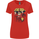 Santa Monster Japanese Christmas Xmas Womens Wider Cut T-Shirt Red