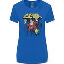 Santa Monster Japanese Christmas Xmas Womens Wider Cut T-Shirt Royal Blue