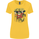 Santa Monster Japanese Christmas Xmas Womens Wider Cut T-Shirt Yellow