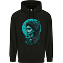 Santa Muerte Day of the Dead Skull Fantasy Childrens Kids Hoodie Black