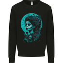 Santa Muerte Day of the Dead Skull Fantasy Kids Sweatshirt Jumper Black