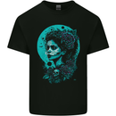 Santa Muerte Day of the Dead Skull Fantasy Kids T-Shirt Childrens Black
