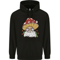 Santa Mushroom Christmas Mycology Foraging Xmas Childrens Kids Hoodie Black