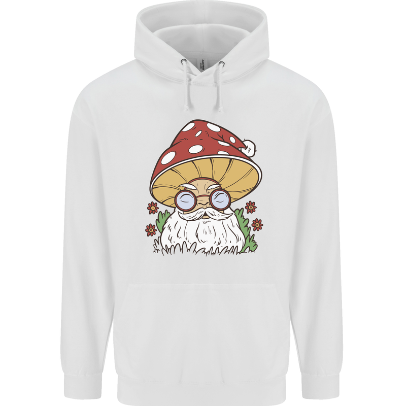 Santa Mushroom Christmas Mycology Foraging Xmas Childrens Kids Hoodie White