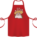 Santa Mushroom Christmas Mycology Foraging Xmas Cotton Apron 100% Organic Red