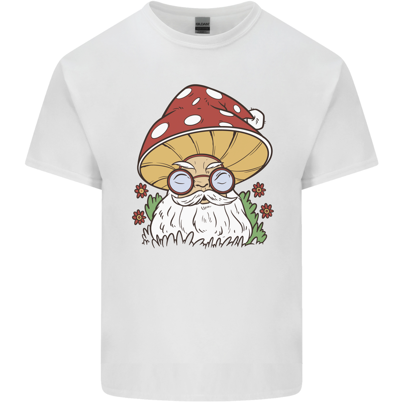 Santa Mushroom Christmas Mycology Foraging Xmas Kids T-Shirt Childrens White