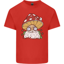 Santa Mushroom Christmas Mycology Foraging Xmas Mens Cotton T-Shirt Tee Top Red