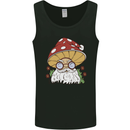 Santa Mushroom Christmas Mycology Foraging Xmas Mens Vest Tank Top Black