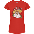 Santa Mushroom Christmas Mycology Foraging Xmas Womens Petite Cut T-Shirt Red