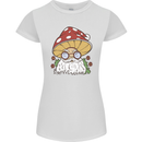 Santa Mushroom Christmas Mycology Foraging Xmas Womens Petite Cut T-Shirt White