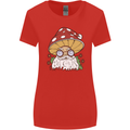 Santa Mushroom Christmas Mycology Foraging Xmas Womens Wider Cut T-Shirt Red