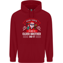 Santa My Older Brother Funny Christmas Xmas Mens 80% Cotton Hoodie Red