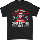 Santa My Older Brother Funny Christmas Xmas Mens T-Shirt 100% Cotton Black