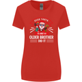 Santa My Older Brother Funny Christmas Xmas Womens Wider Cut T-Shirt Red
