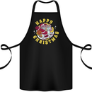 Santa On a Unicorn Funny Christmas Xmas Cotton Apron 100% Organic Black