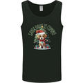 Santa Paws Is Coming Christmas Funny Dog Mens Vest Tank Top Black