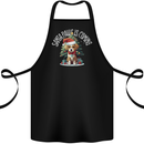 Santa Paws Is Coming Funny Christmas Dog Cotton Apron 100% Organic Black