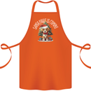 Santa Paws Is Coming Funny Christmas Dog Cotton Apron 100% Organic Orange