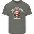 Santa Paws Is Coming Funny Christmas Dog Mens Cotton T-Shirt Tee Top Charcoal