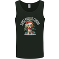 Santa Paws Is Coming Funny Christmas Dog Mens Vest Tank Top Black