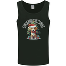 Santa Paws Is Coming Funny Christmas Dog Mens Vest Tank Top Black