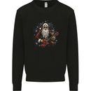 Santa Playing the Guitar Rock Music Christmas Xmas Kids Sweatshirt Jumper Black