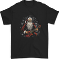 Santa Playing the Guitar Rock Music Christmas Xmas Mens T-Shirt 100% Cotton Black