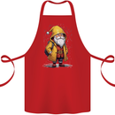 Santa Raincoat Christmas Rainy Season Santa Cotton Apron 100% Organic Red